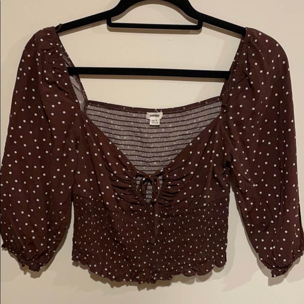 Polka dot crop top